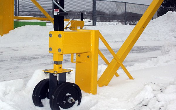 portable snow removal machine wheel