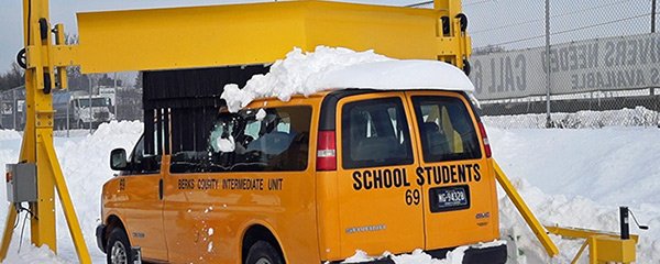 Adjustable height for school bus snow removal